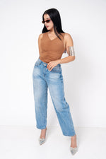 Bodysuit Drapeado Stretch color Chedron | ZAIVA