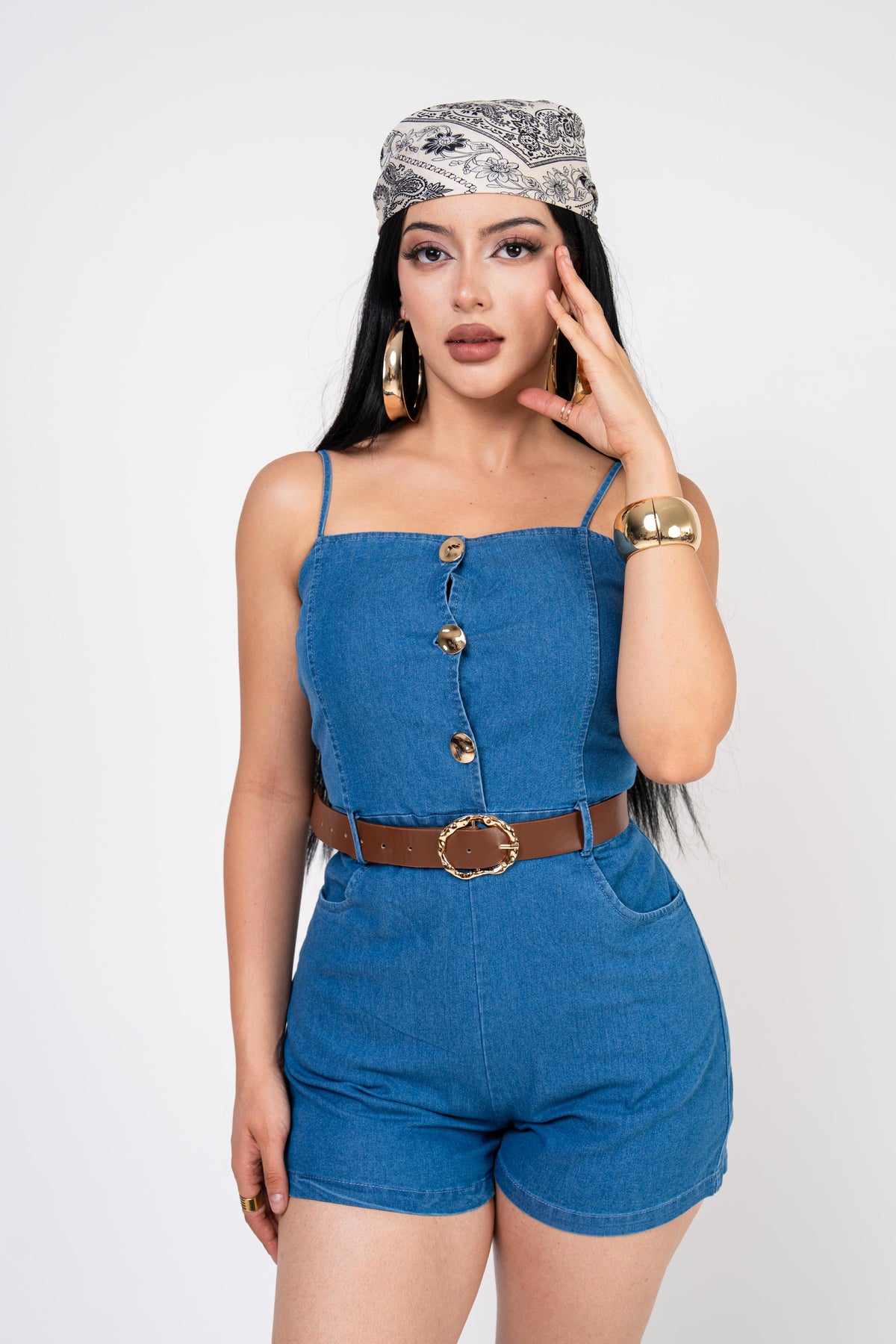 Jumpsuit Denim Stretch color Azul Claro | ZAIVA