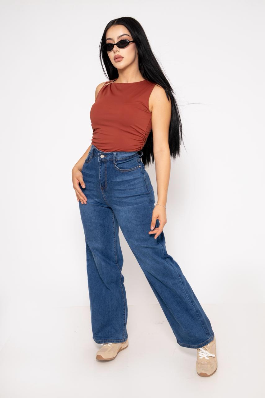 PANTALON HOLGADO MEZCLILLA STRETCH / ZM6119