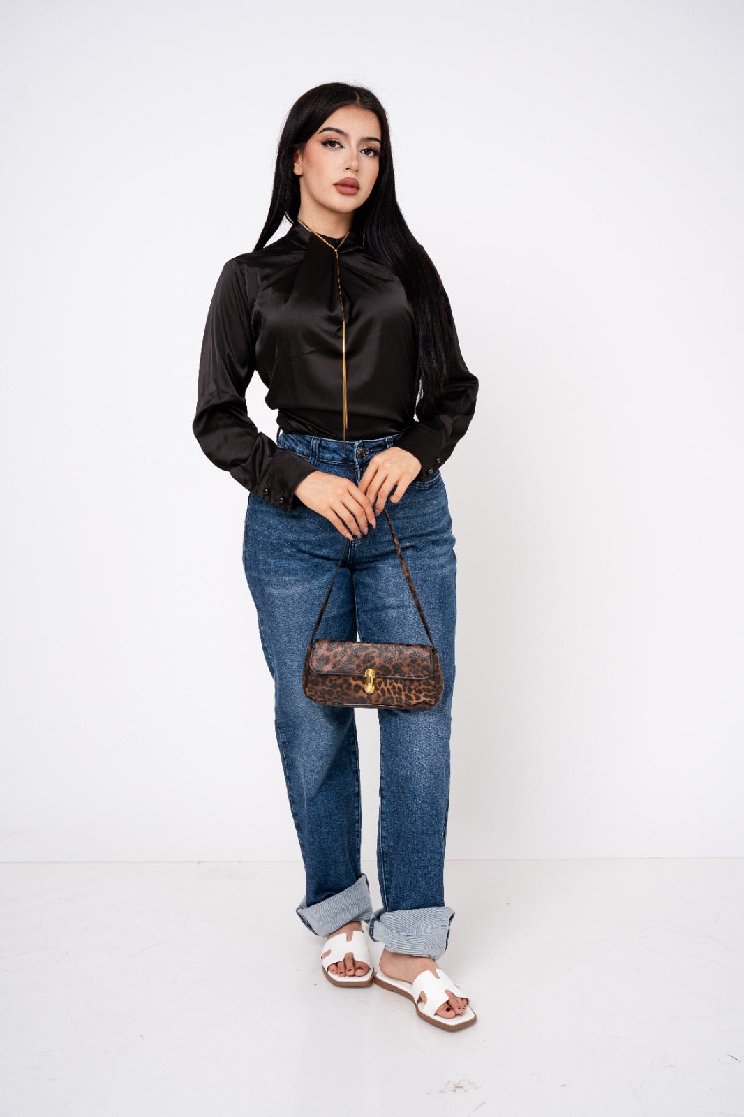 Blusa High Neck Satinada por mayoreo — ZAIVA (vista 8)