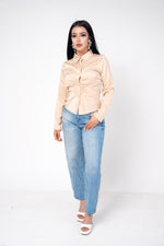 Camisera Satinada Plisada | ZAIVA