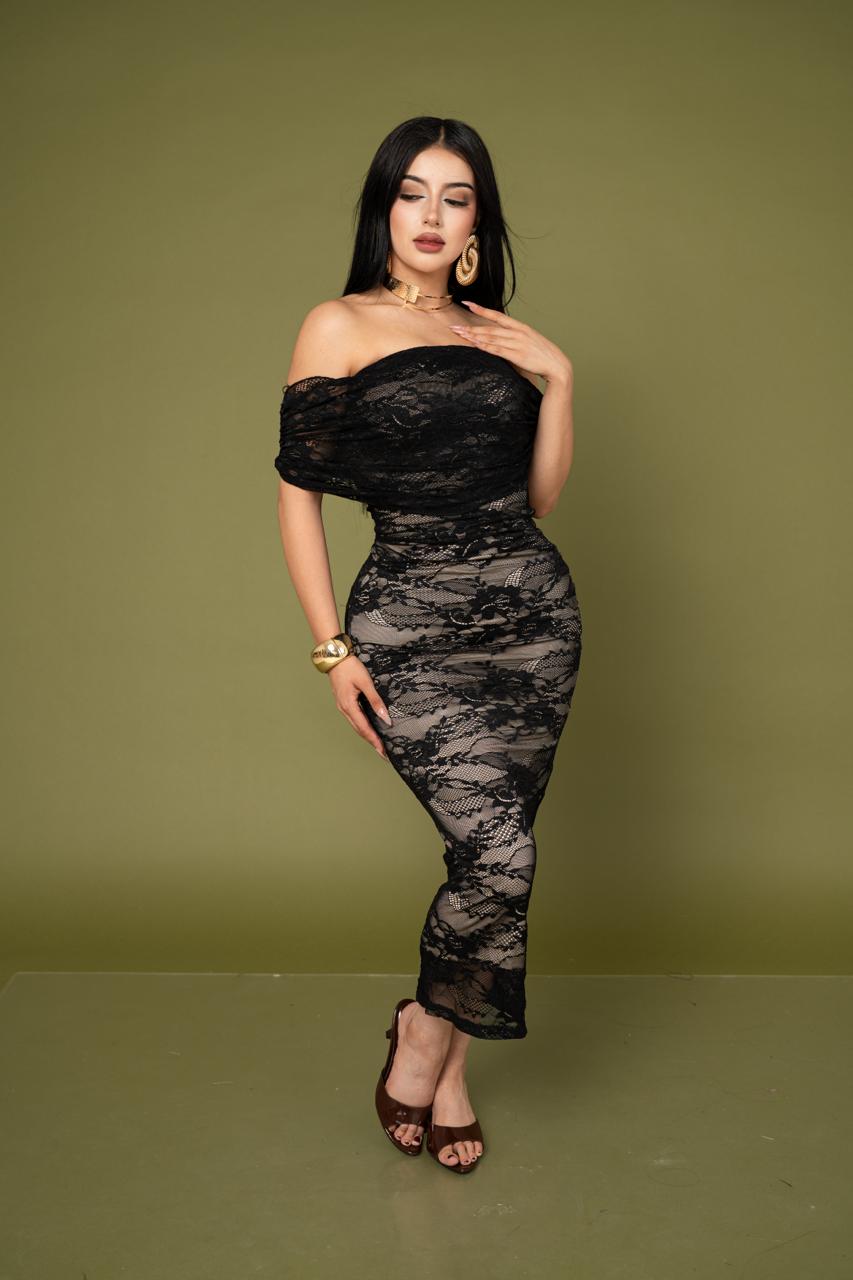 Maxi Vestido Bodycon Encaje por mayoreo — ZAIVA