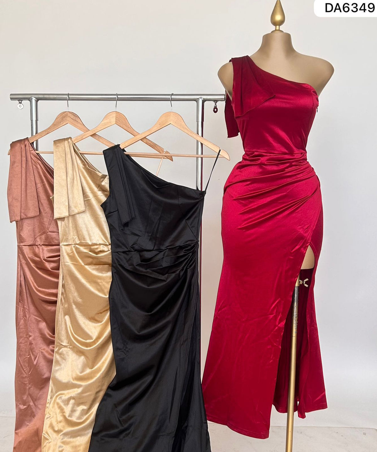 Vestido Gala Saten Stretch | ZAIVA