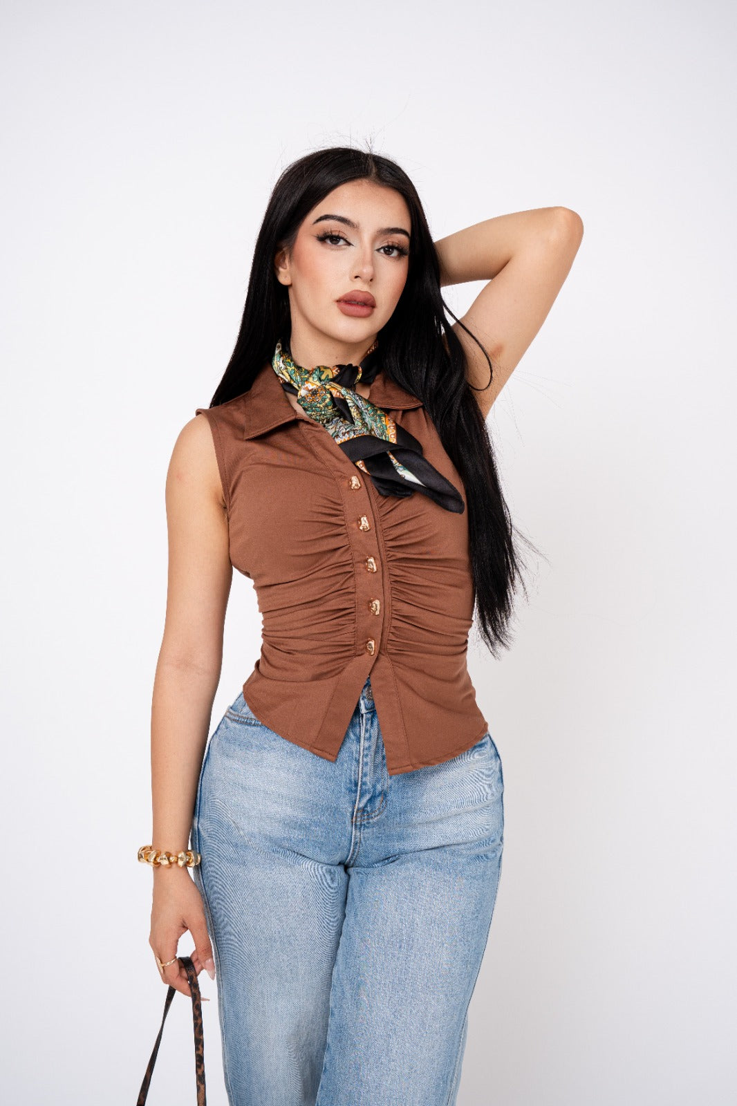 Top Drapeado Sleeveless por mayoreo — ZAIVA (vista 7)
