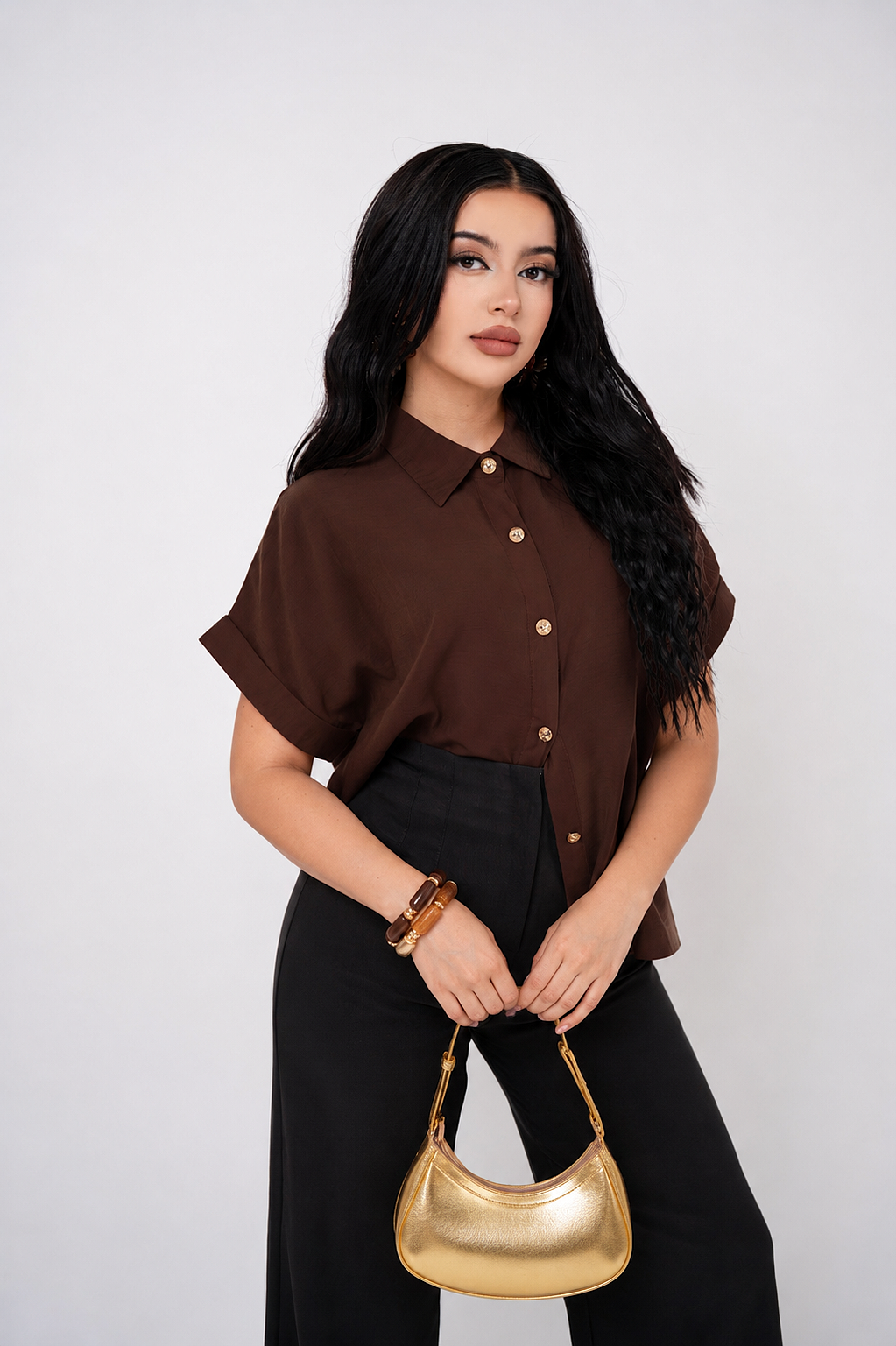 CAMISERA OVER CUFFED SLEEVE/ DA6234
