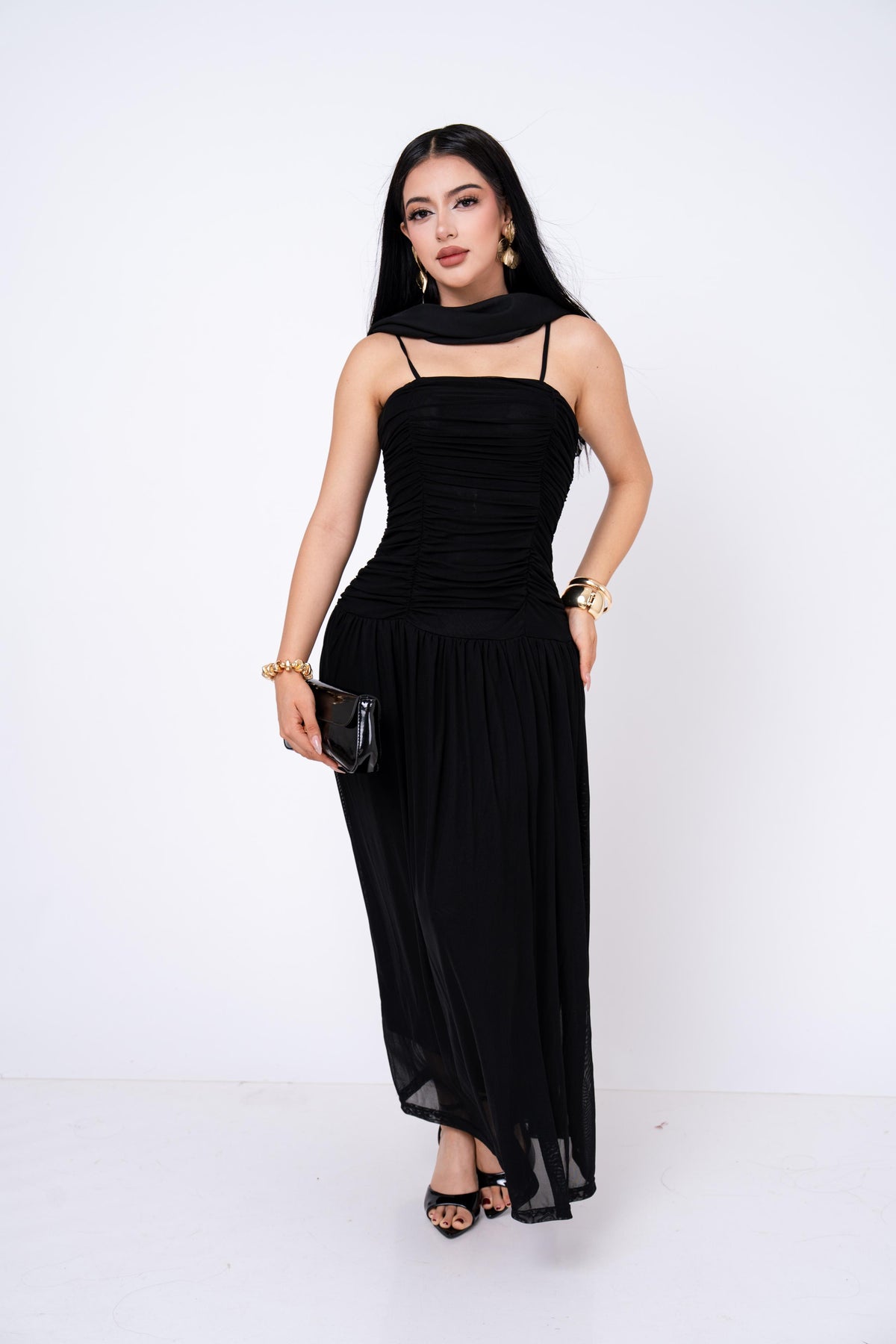 Maxivestido Drop Waist Mesh por mayoreo — ZAIVA (vista 5)