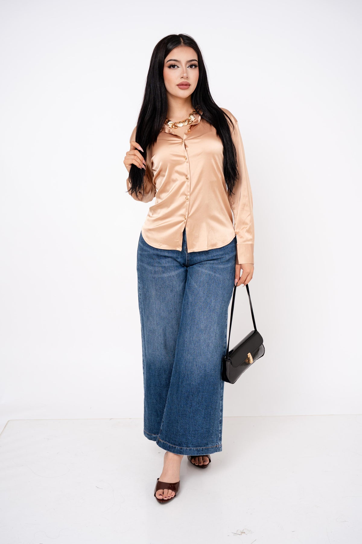 Camisera Clasica Satin por mayoreo — ZAIVA (vista 2)