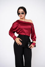 Blusa Satin Off Shoulder por mayoreo — ZAIVA