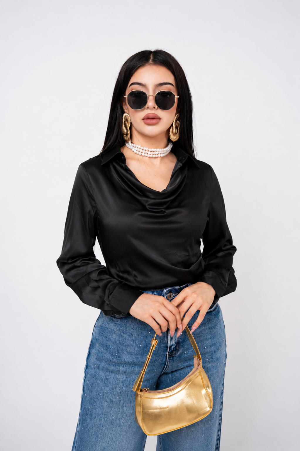 Blusa Cowl Neck por mayoreo — ZAIVA (vista 3)