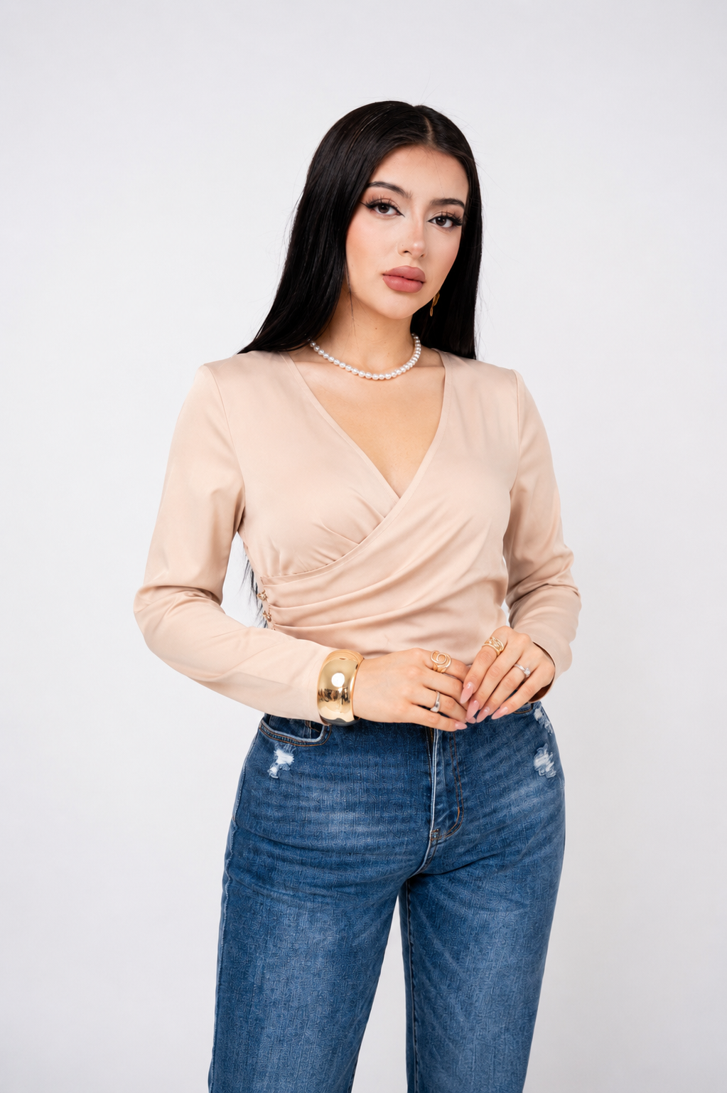Pantiblusa Vneck Crossed por mayoreo — ZAIVA (vista 3)