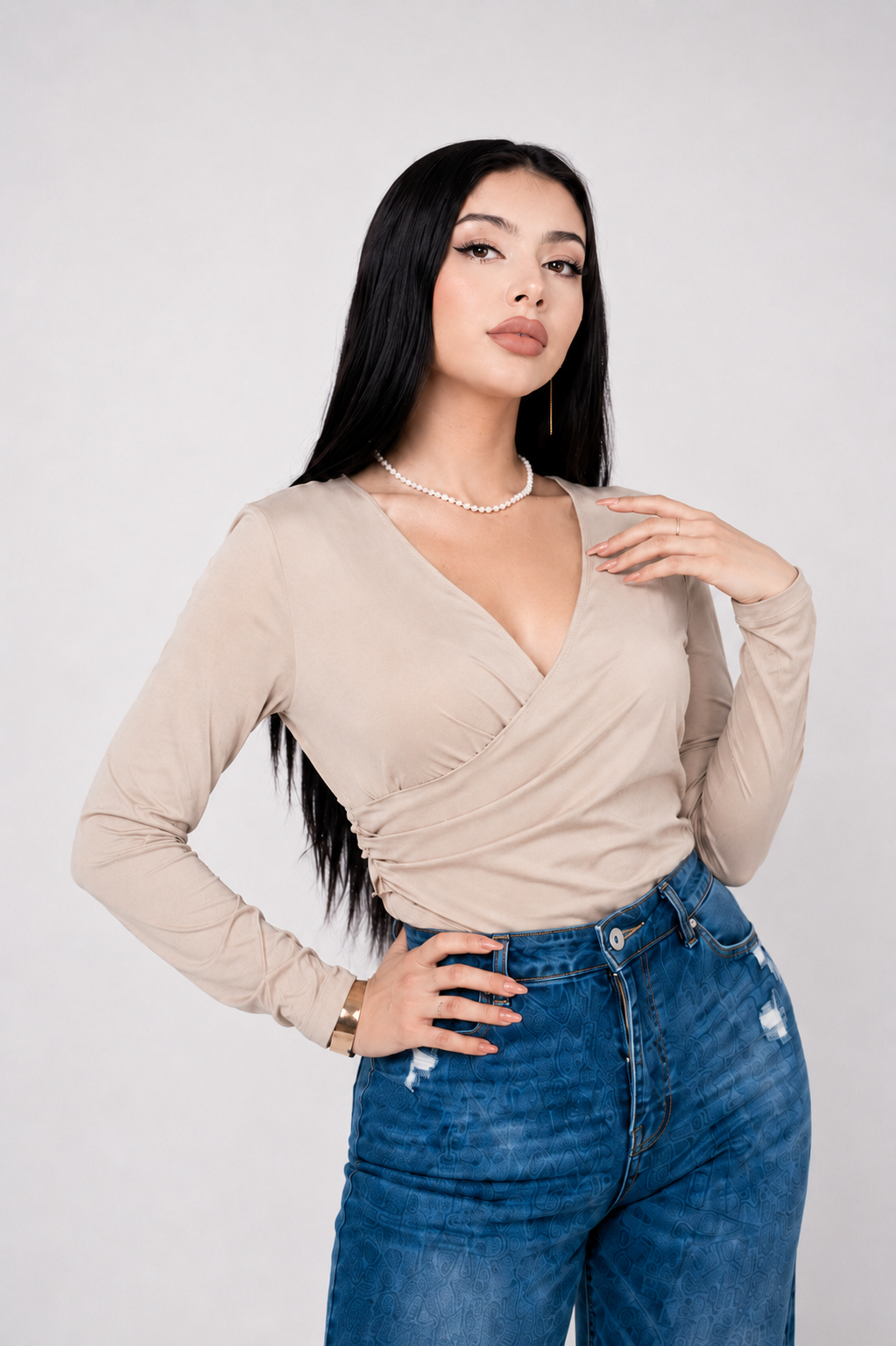 Pantiblusa Vneck Crossed por mayoreo — ZAIVA (vista 9)