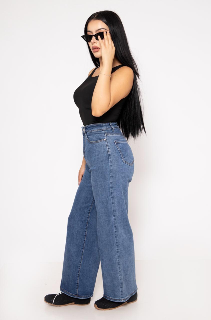 Pantalon Holgado Mezclilla Stretch | ZAIVA
