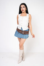 Chaleco Crop Saten | ZAIVA