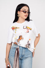 Playera Estampada Con Estoperol De Piedra color Blanco | ZAIVA