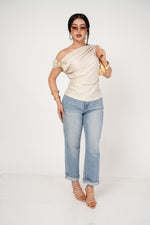 Blusa Roman Shoulder Satín por mayoreo — ZAIVA (vista 6)