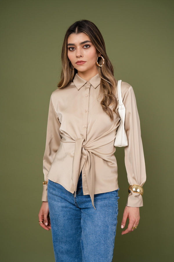Camisa Nude Tie · foto 1