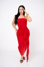 Vestido Mesh Waterfall Hem por mayoreo — ZAIVA (vista 4)