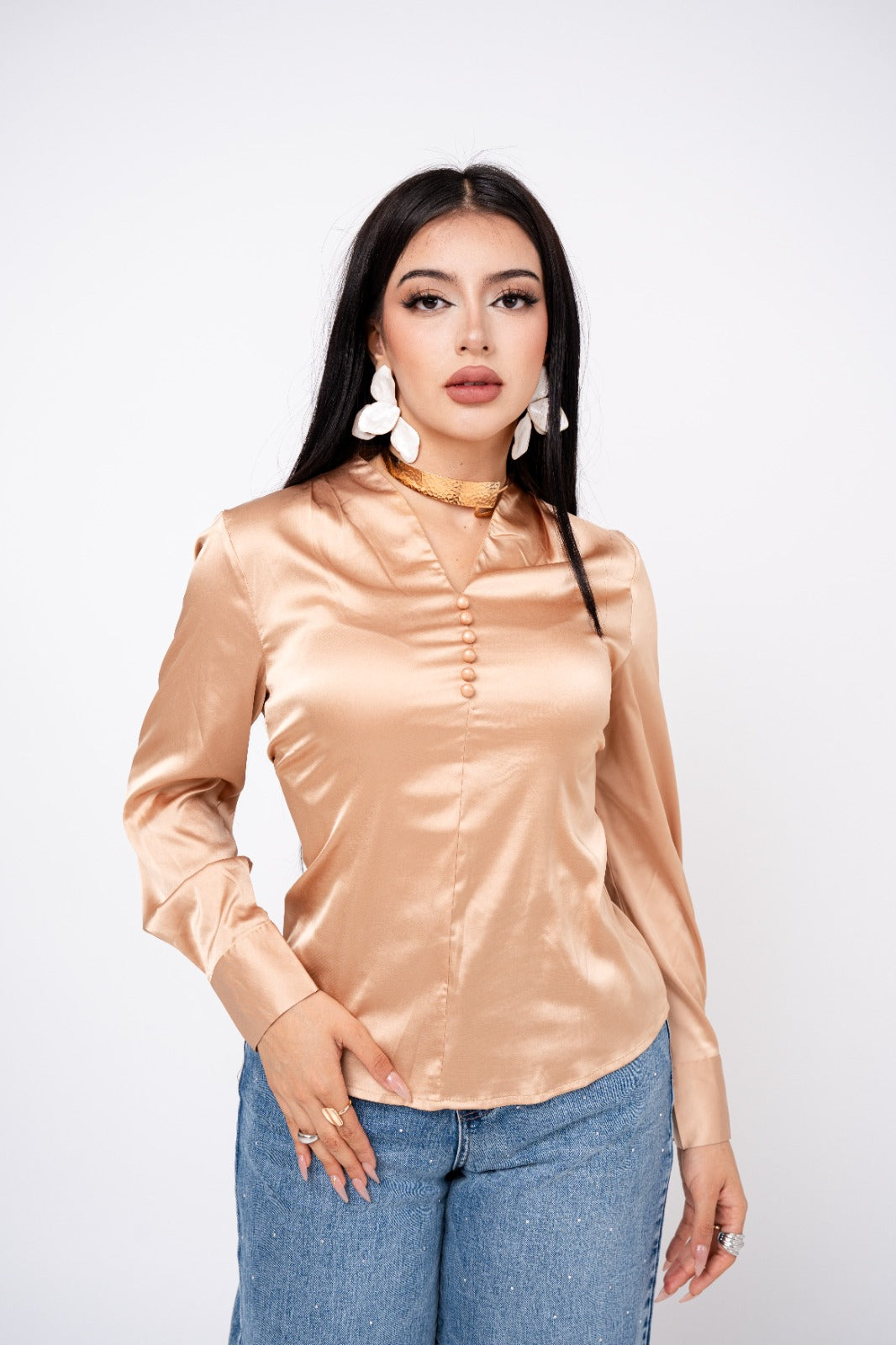 Blusa Clasica Satin por mayoreo — ZAIVA (vista 4)