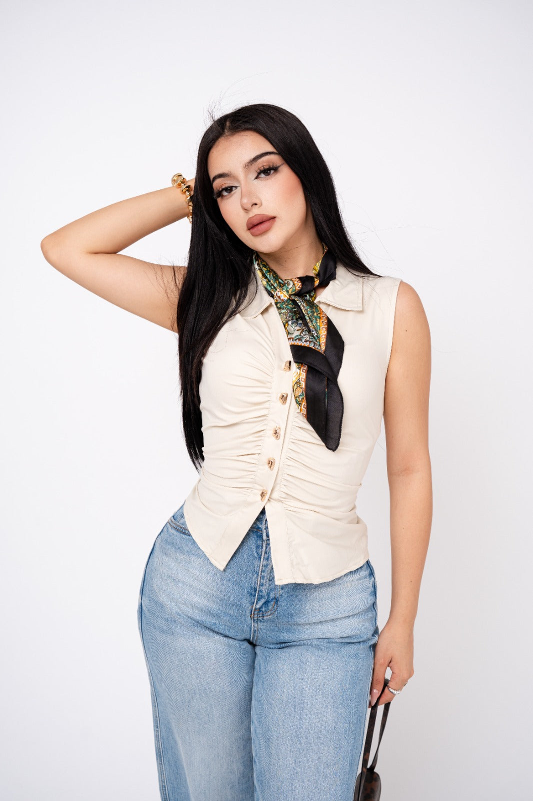 Top Drapeado Sleeveless por mayoreo — ZAIVA (vista 9)