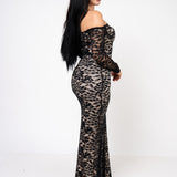 Vestido Formal Encaje Stretch | ZAIVA