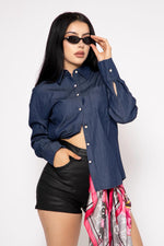 Camisera Denim color Azul Oscuro | ZAIVA