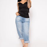 Top Satin Tirantes Con Pliegue Al Costado | ZAIVA