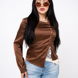 Blusa Asimetric Satín por mayoreo — ZAIVA (vista 3)