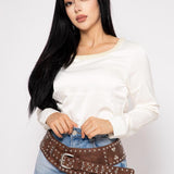 Blusa Pullover Satén color Perla | ZAIVA