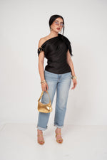 Blusa Roman Shoulder Satín por mayoreo — ZAIVA (vista 8)