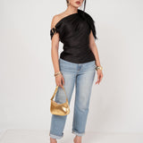 Blusa Roman Shoulder Satín por mayoreo — ZAIVA (vista 8)