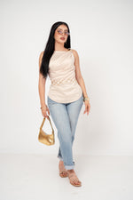 Blusa Satín Cowl Neck por mayoreo — ZAIVA (vista 4)