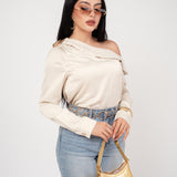 BLUSA ASIMETRICA SATIN ONE SHOULDER / DA6458