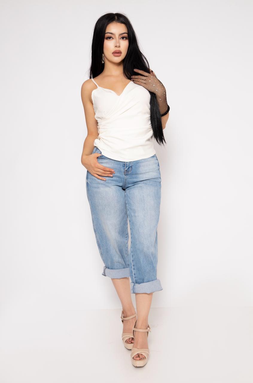 Top Satin Tirantes Con Pliegue Al Costado | ZAIVA