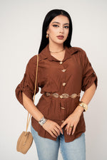 Camisera Tunic color Cafe | ZAIVA