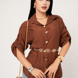 Camisera Tunic color Cafe | ZAIVA