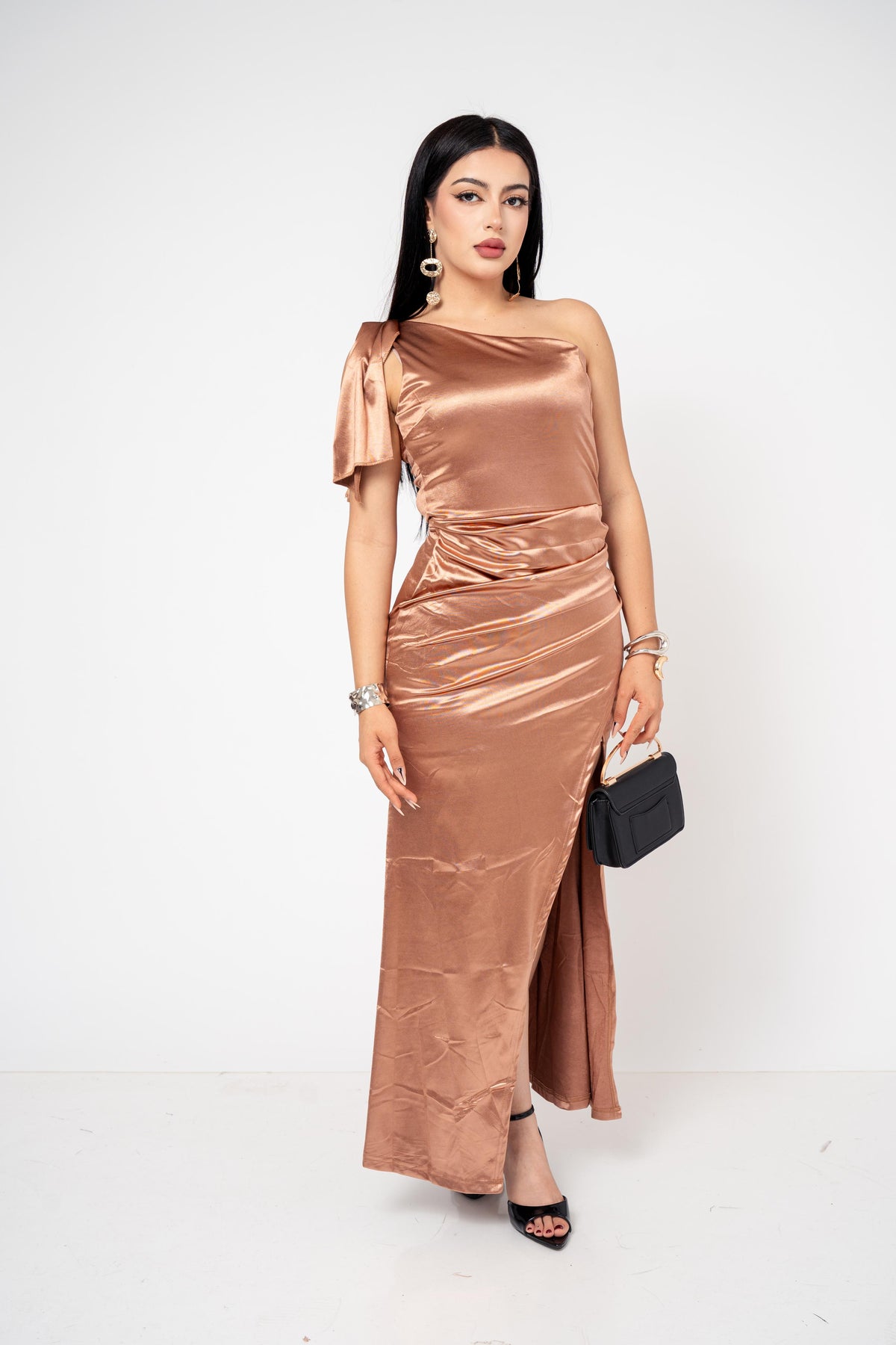 Vestido Gala Saten Stretch | ZAIVA