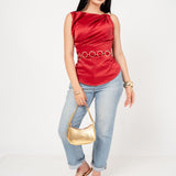 Blusa Satín Cowl Neck por mayoreo — ZAIVA (vista 2)