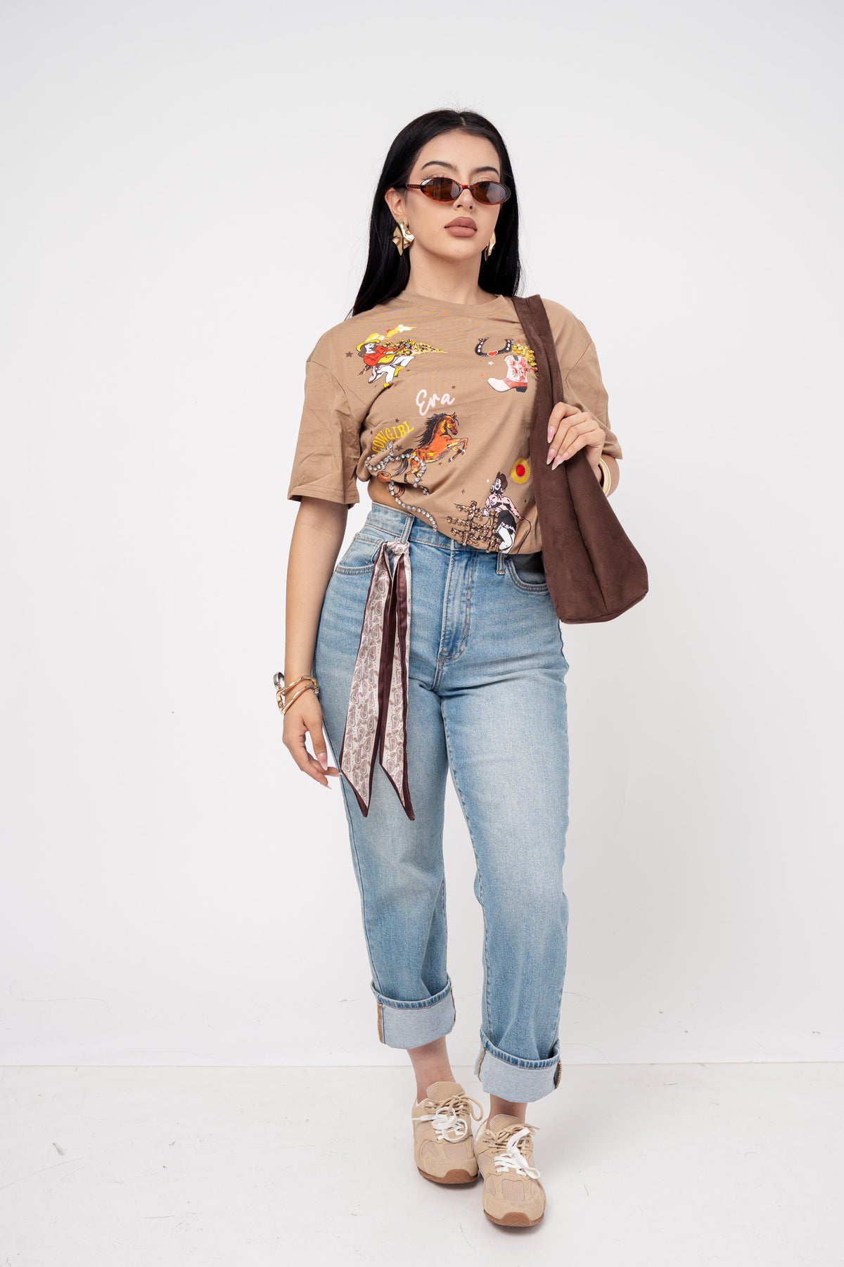 Playera Estampada Con Estoperol De Piedra | ZAIVA