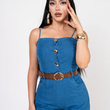 Jumpsuit Denim Stretch color Azul Claro | ZAIVA