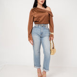 BLUSA ASIMETRICA SATIN ONE SHOULDER / DA6458