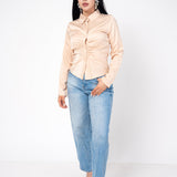 Camisera Satinada Plisada | ZAIVA