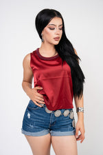 Blusa Satinada color Vino | ZAIVA