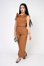 Duo Set Elegante color Camel | ZAIVA