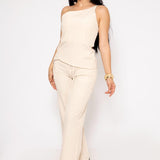 Duo Set Asimetrico color Beige | ZAIVA