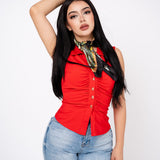 Top Drapeado Sleeveless por mayoreo — ZAIVA