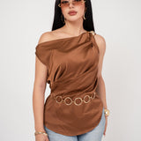 Blusa Satín Cowl Neck por mayoreo — ZAIVA (vista 9)