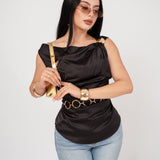 Blusa Satín Cowl Neck por mayoreo — ZAIVA (vista 5)