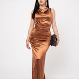 Vestido Satinado Gala | ZAIVA