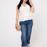 Blusa Peplum Sin Mangas | ZAIVA
