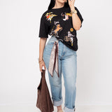 Playera Estampada Con Estoperol De Piedra | ZAIVA